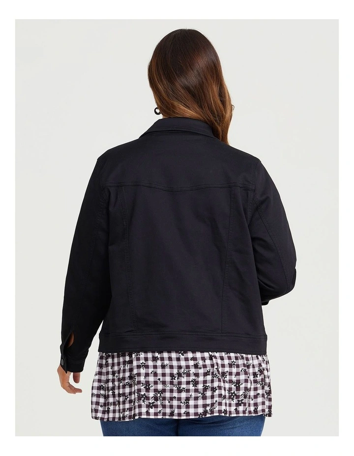 Coloured Classic Denim Jacket Black