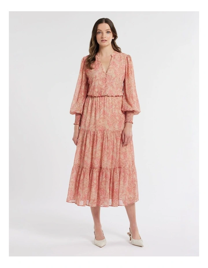 Floral Paisley Dress in Pink