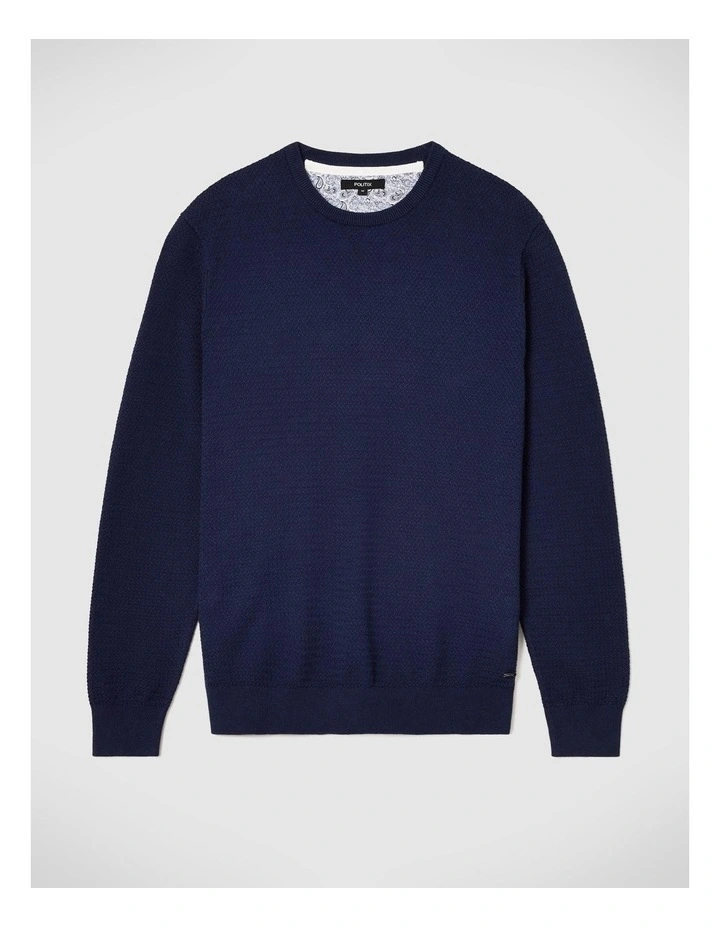 Classic Crew Neck Jumper in Navy