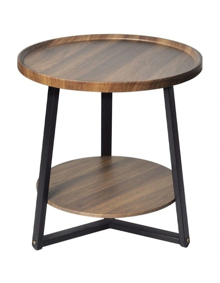 Steel Legs Industrial Coffee Bedside Tables in Brown