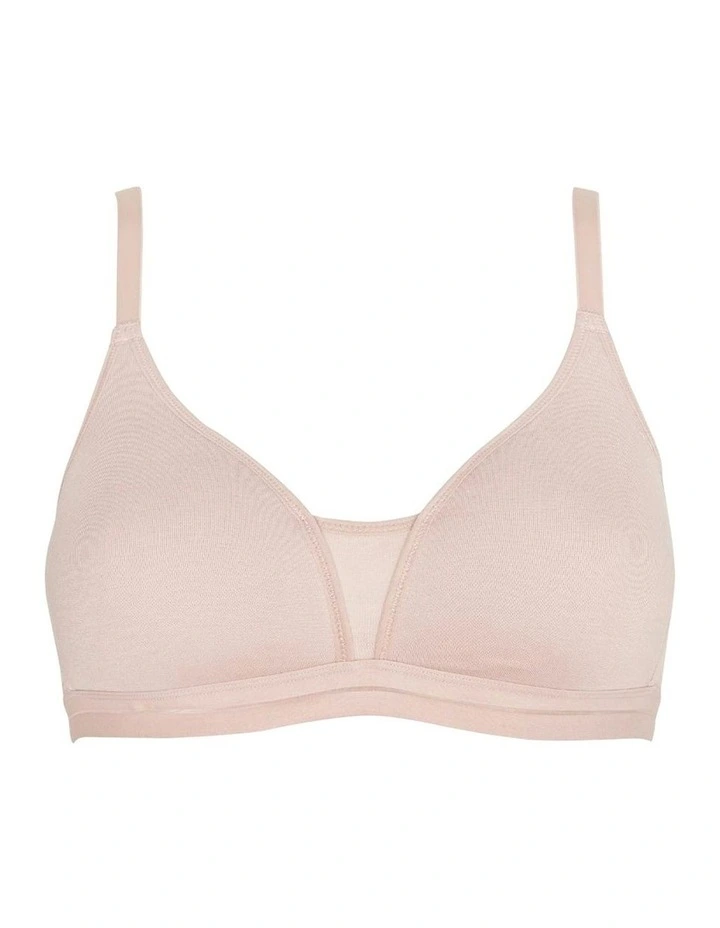 Posie Racerback Wirefree T-shirt Style Teen Bra in Blush