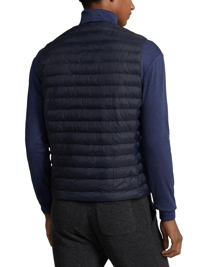 The Colden Water-Repellent V-neck Vest in Blue