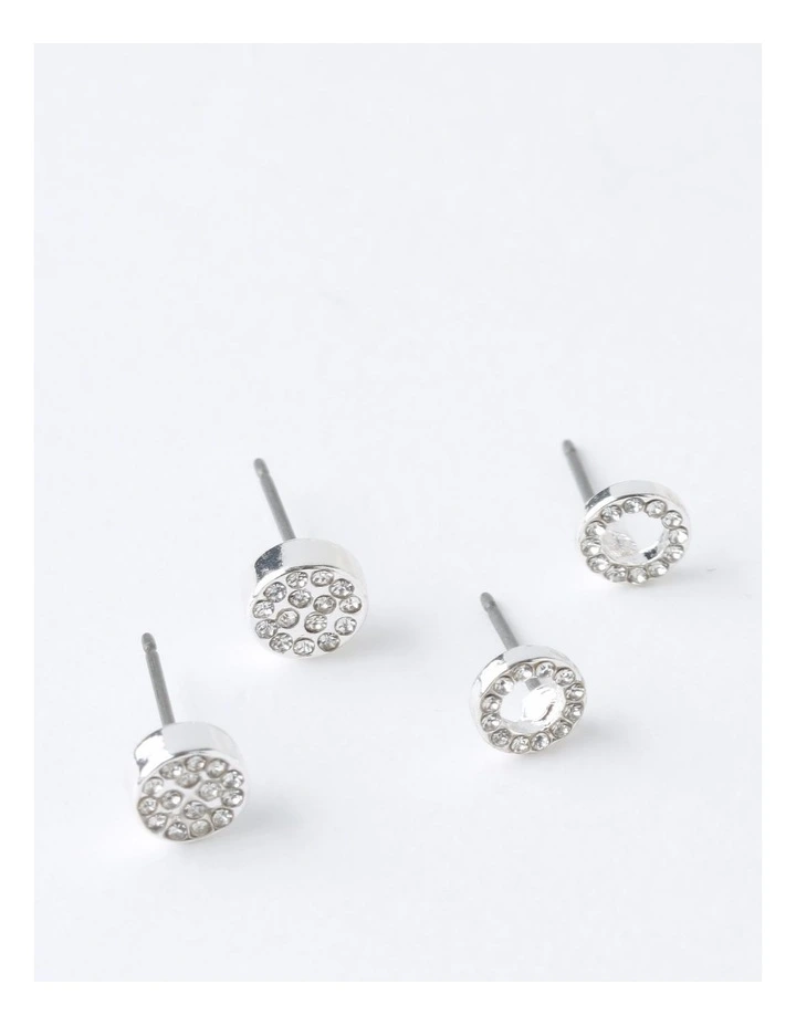 Pave Disc Multipack 2 Pack in Silver