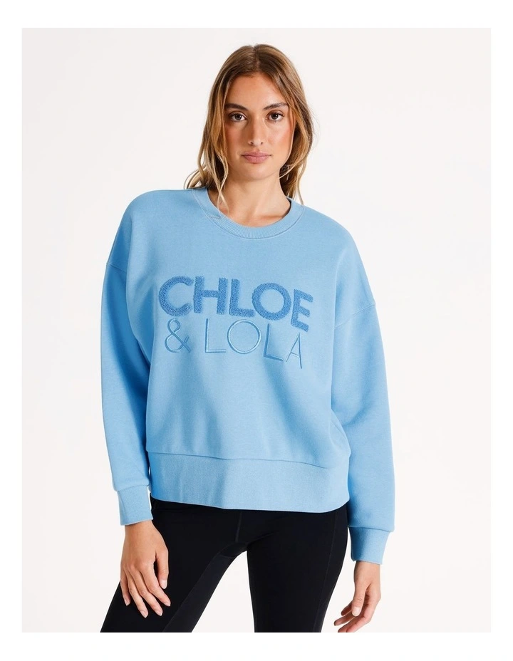 Core Logo Sweater in Dusty Blue