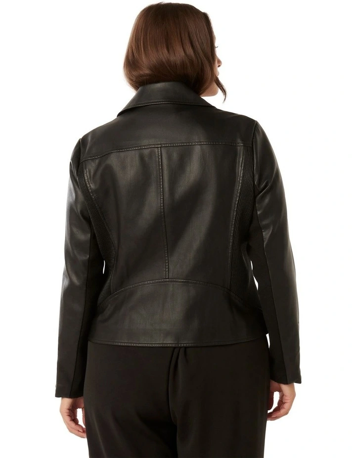 Kylie Biker Jacket in Black