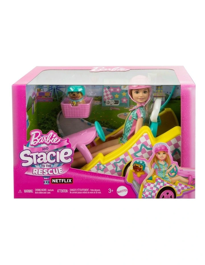 Barbie Stacie Racer Doll with Go-Kart Toy Car