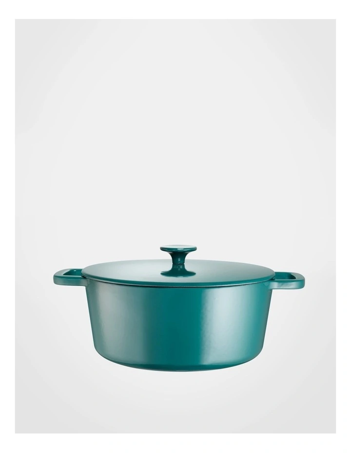 Cast Iron Casserole with Lid 28cm 5.9lt Gloss Sage