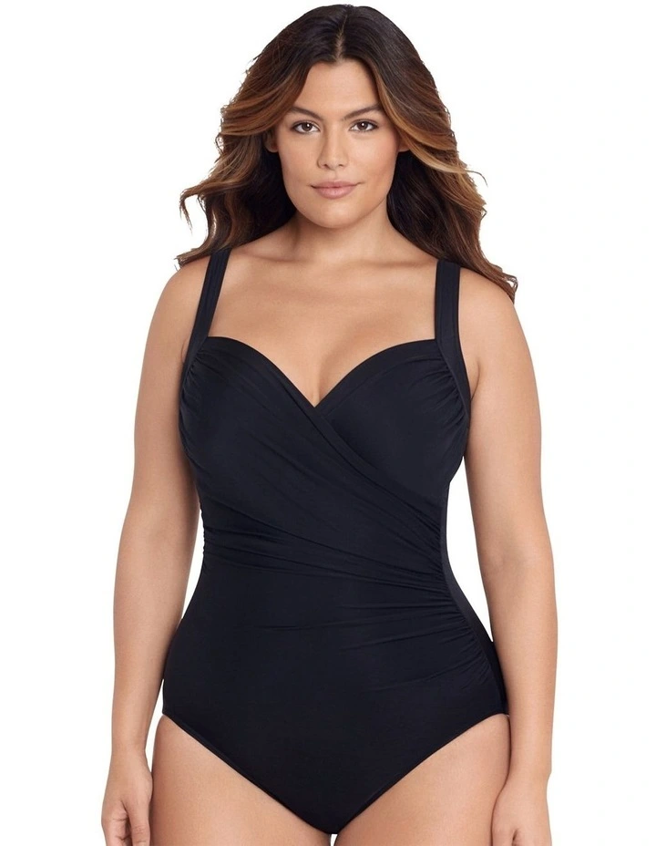 Sanibel Underwired Shaping Swimsuit Plus in Black