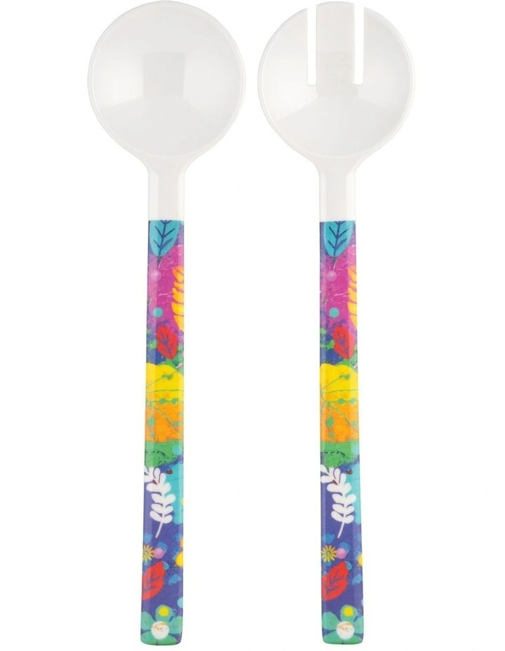 Donna Sharma Byron Melamine Salad Servers 30.5cm in Multi