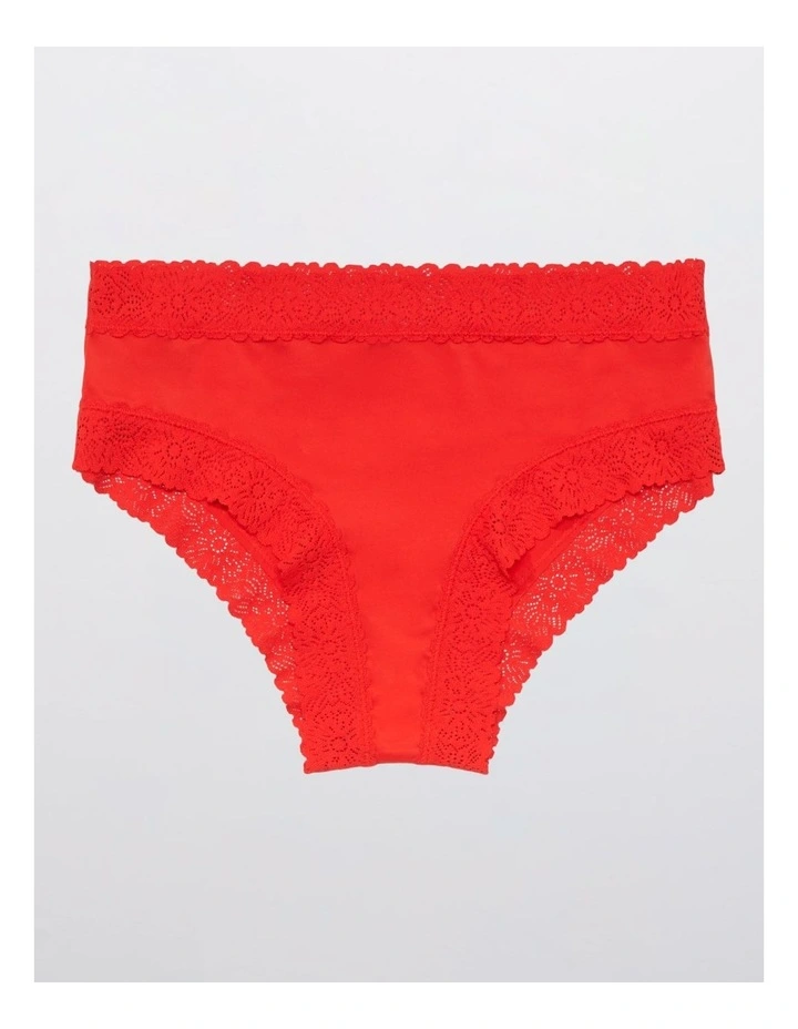 Sunnie Blossom Lace Cheeky Underwear in Holiday Red