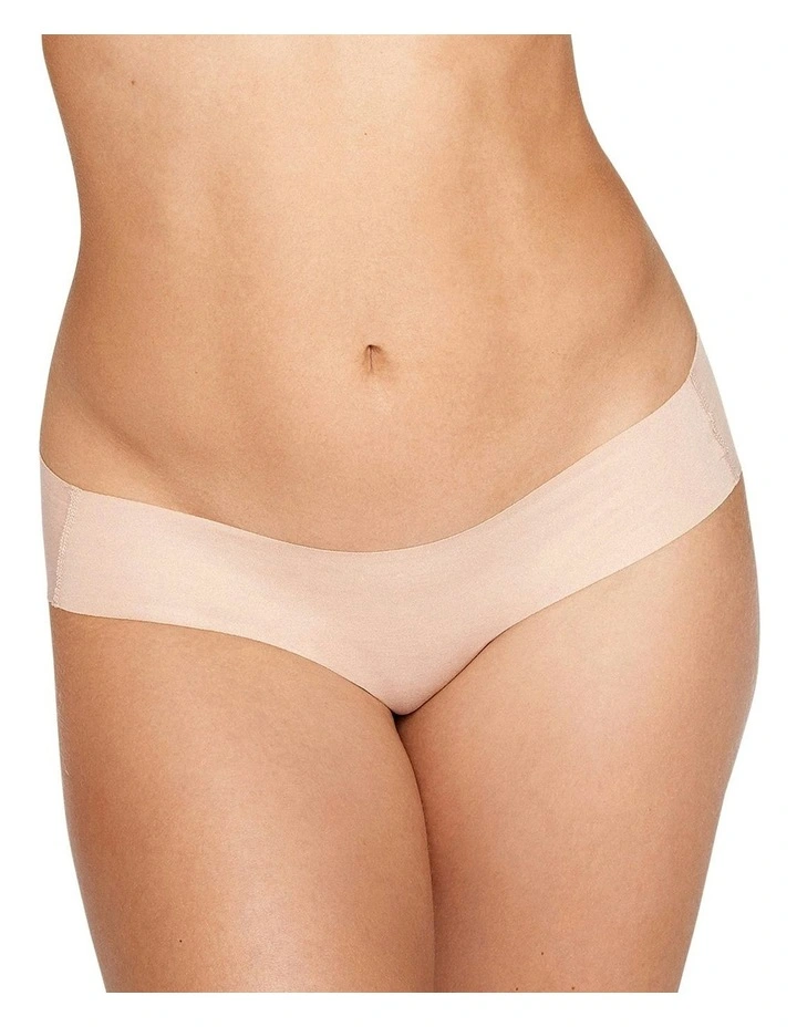 Cotton & Modal Seamless Invisible Hipster Brief in Light Beige