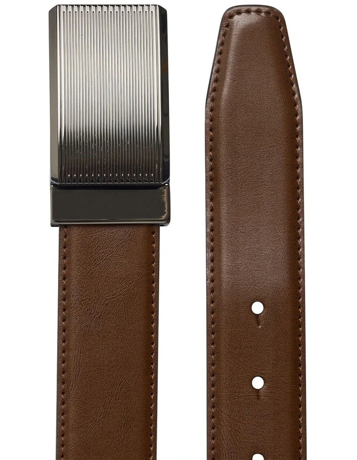 Fraser Reversible Plate Belt in Black