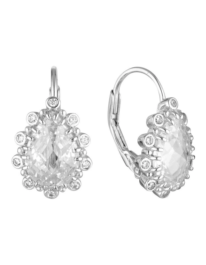 Luxe Oppulenza Silver Huggie Earrings