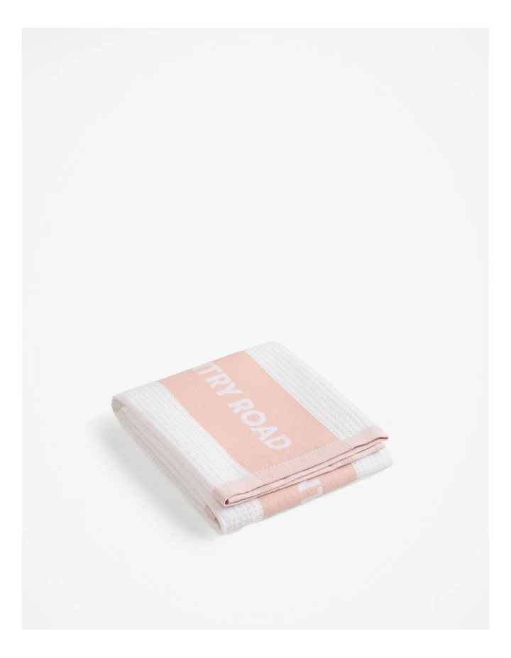 CR Logo Australian Cotton Tea Towel in Rose