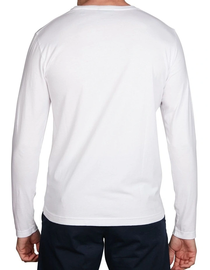 Solid Long Sleeve T-Shirt in White