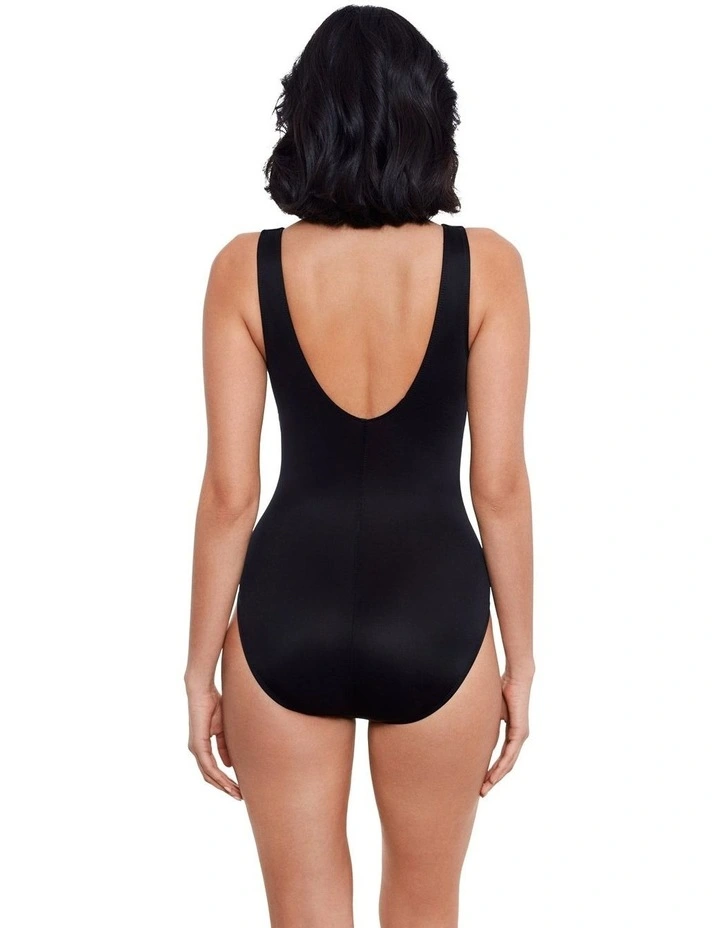 Illusionists Palma Shaping High Neck Swimsuit in Black