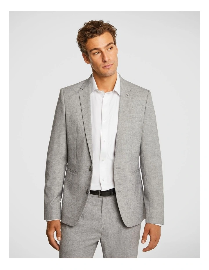 Camaro Slim Suit Jacket in Pewter