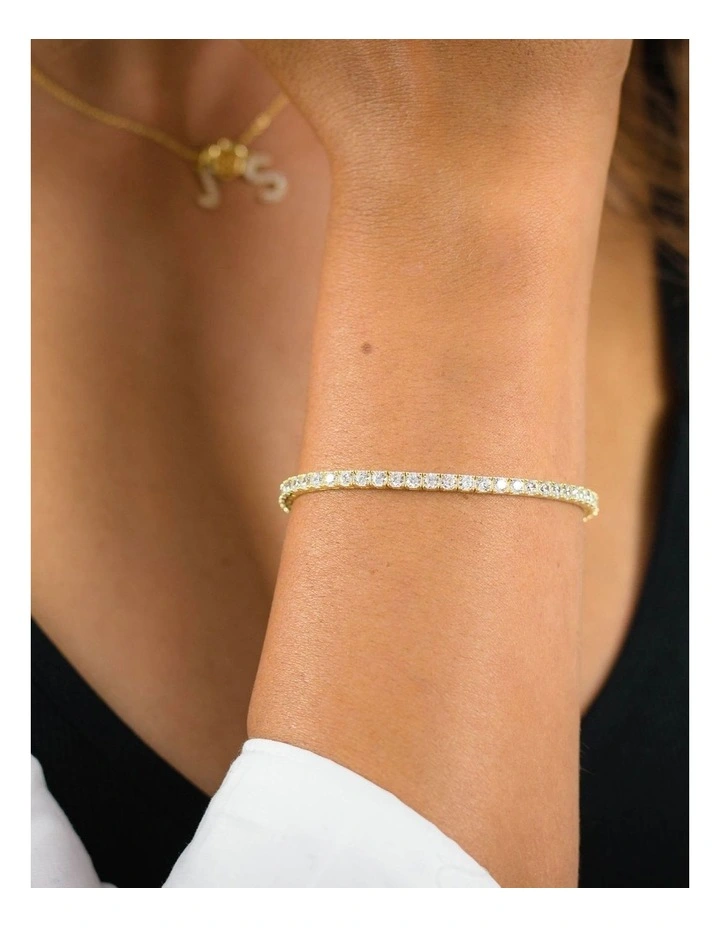 Selena 3mm Tennis Bracelet in Gold