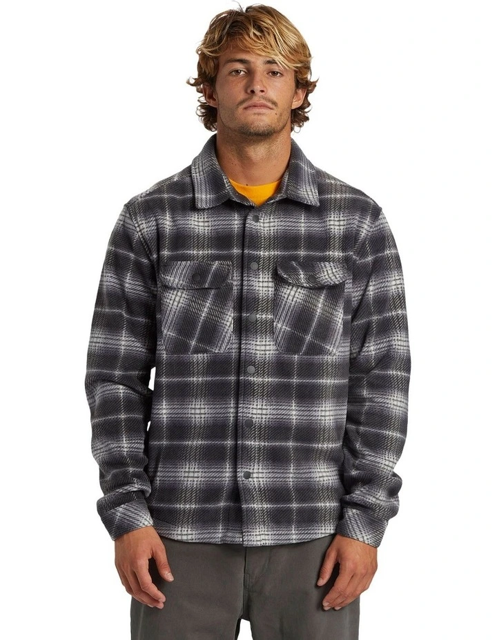 Surf Days Polar Fleece Overshirt in Black Surf Days