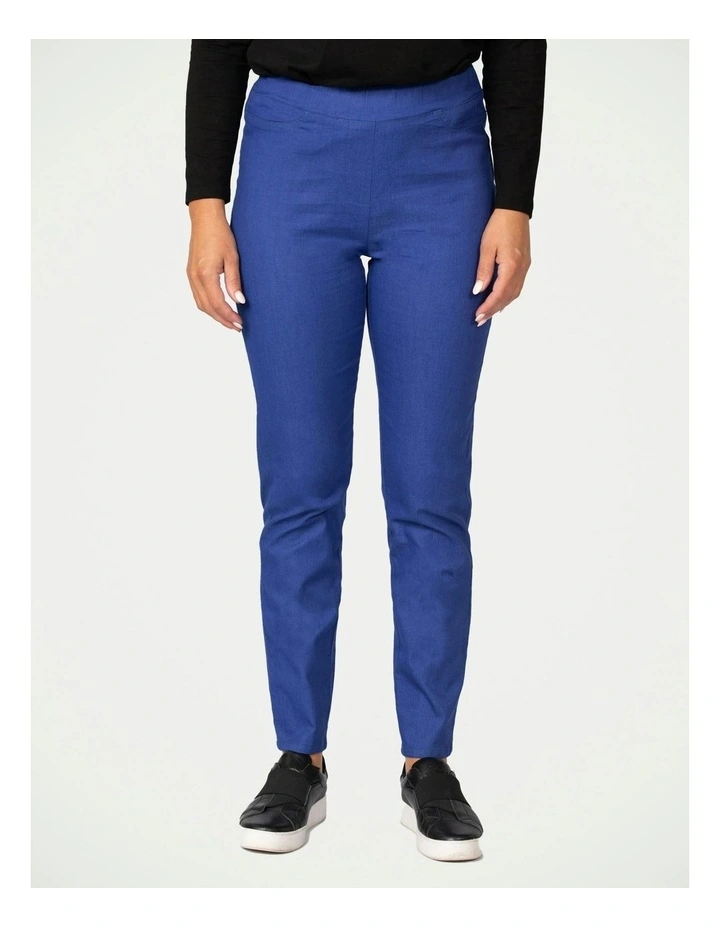Suzy Stretch Long Pull On Jeans in Blue