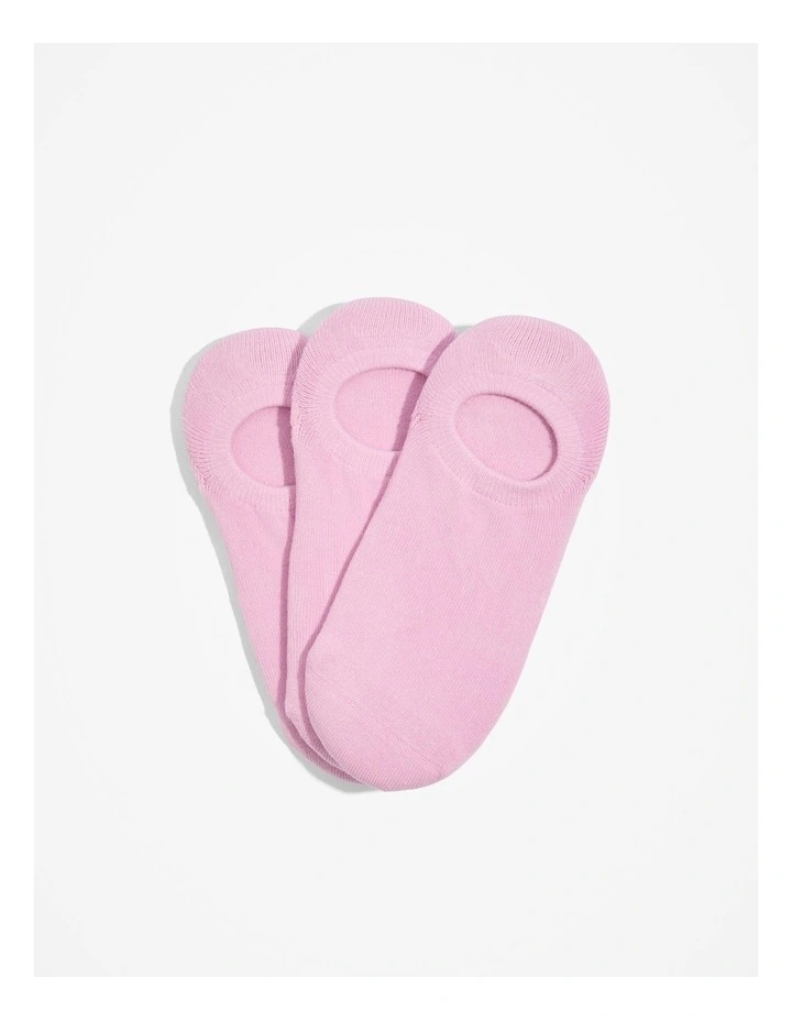 Australian Cotton Blend Cushion Sock Pack Of 3 in Rose