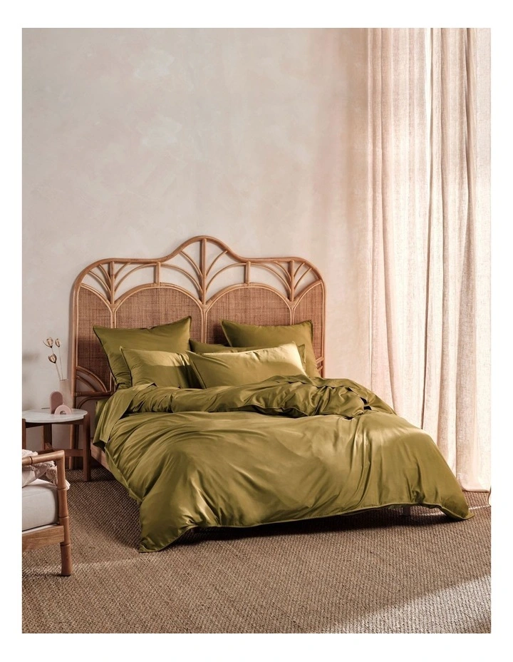 Nara 400 Thread Count Bamboo Cotton Quilt Cover Set in Bronze