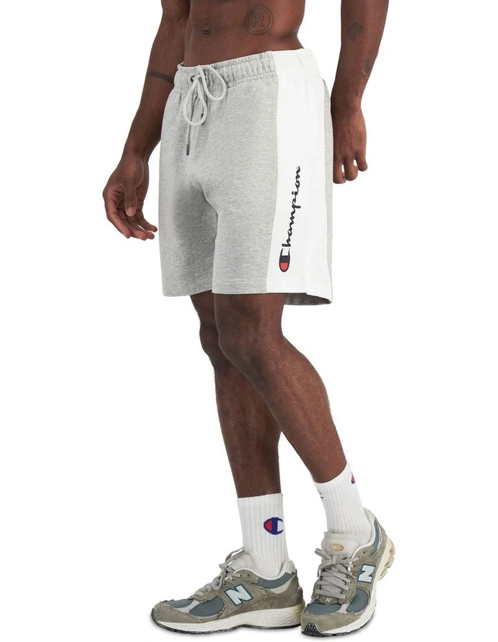French Terry Panel Short in Oxford Heather