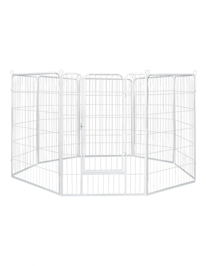 8 Panel 32'' Pet Playpen in White