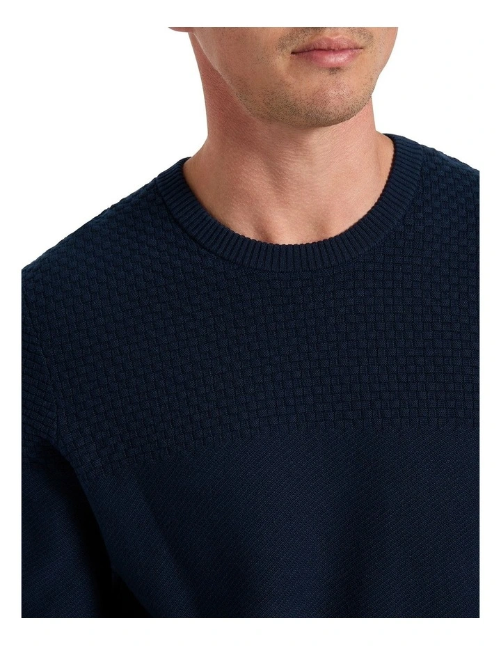 Albany Cotton Knit in Navy