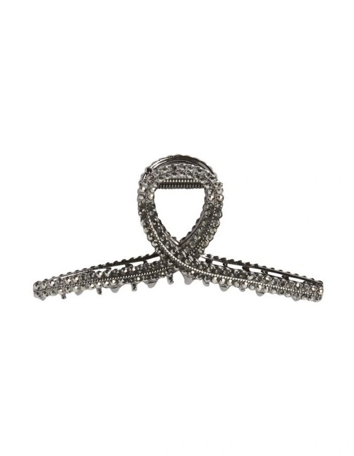 Crystal Hair Claw in Gunmetal
