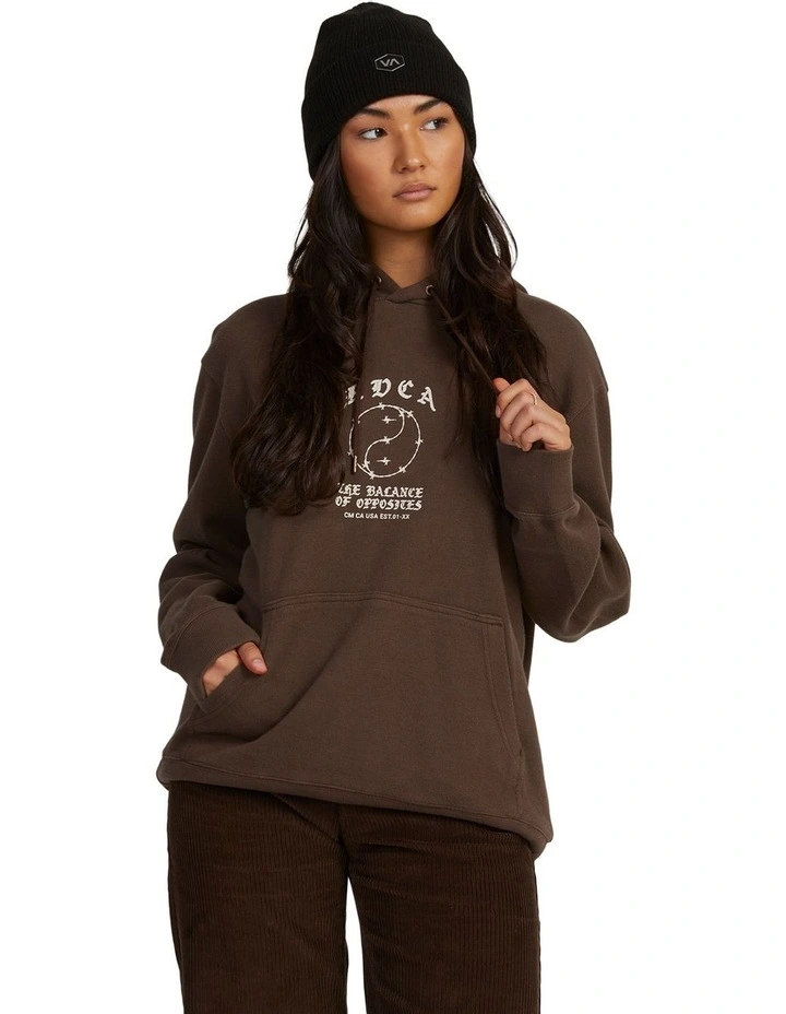 Lax Slouched Hoodie in Brown