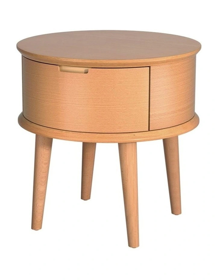 Enzo Curved Bedside Table in Oak