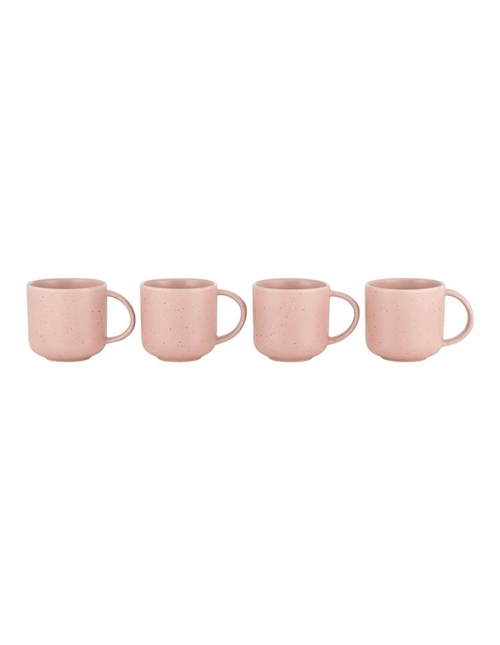 Palette Mug Speckle Gift Boxed Set of 4 360ml in Pink