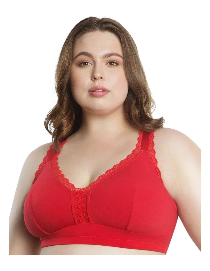 Dalis Wireless Modal Bralette in Racing Red