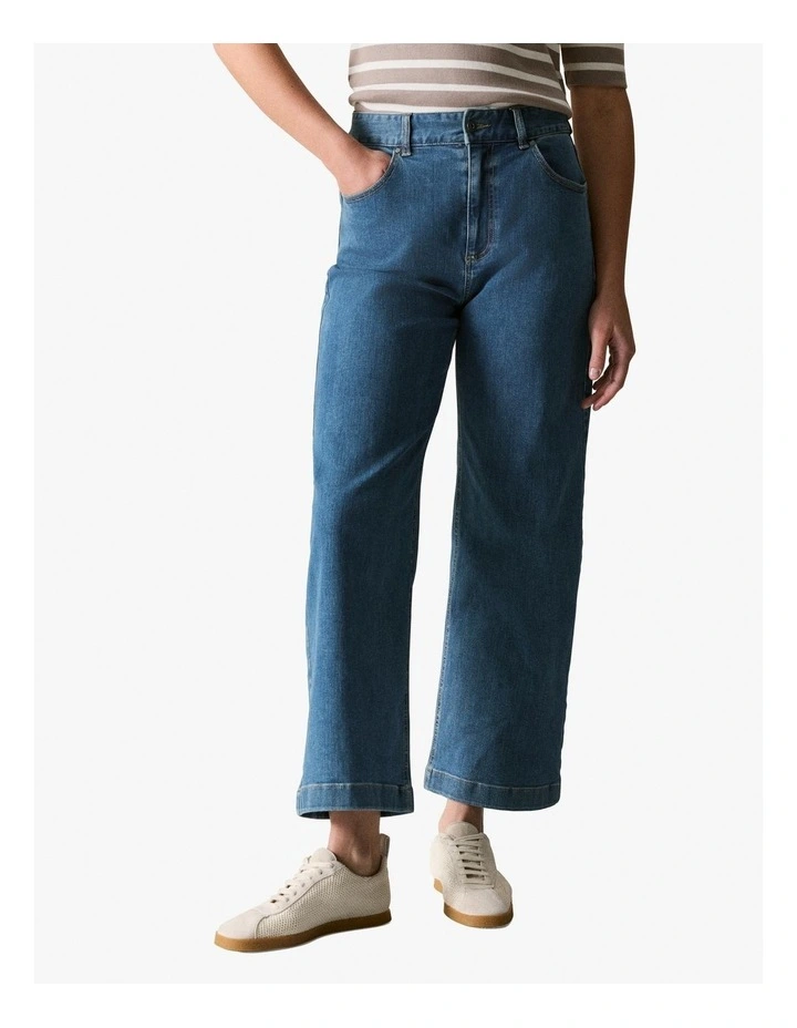 Wide Leg Jean in Vintage Wash Denim