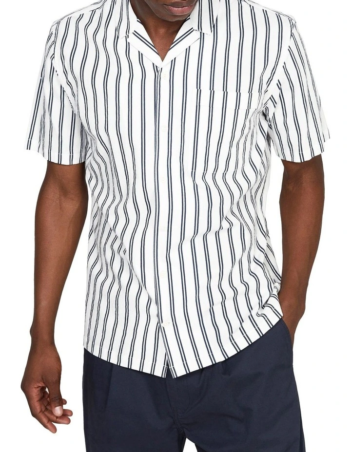 Trostol Resort Short Sleeve Shirt in Broken White