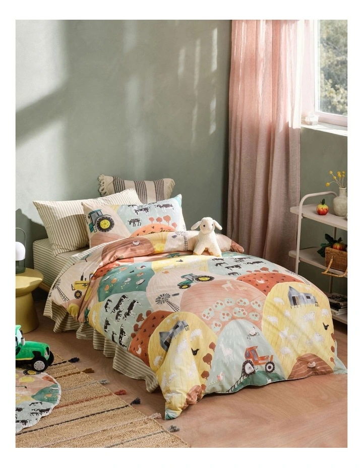 Sunset Harvest Quilt Cover Set in Rust