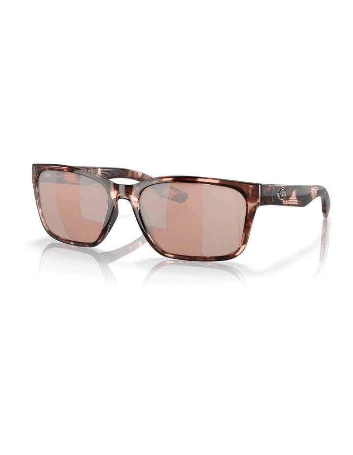 Palmas Silver Polarised Sunglasses in Coral Tortoise