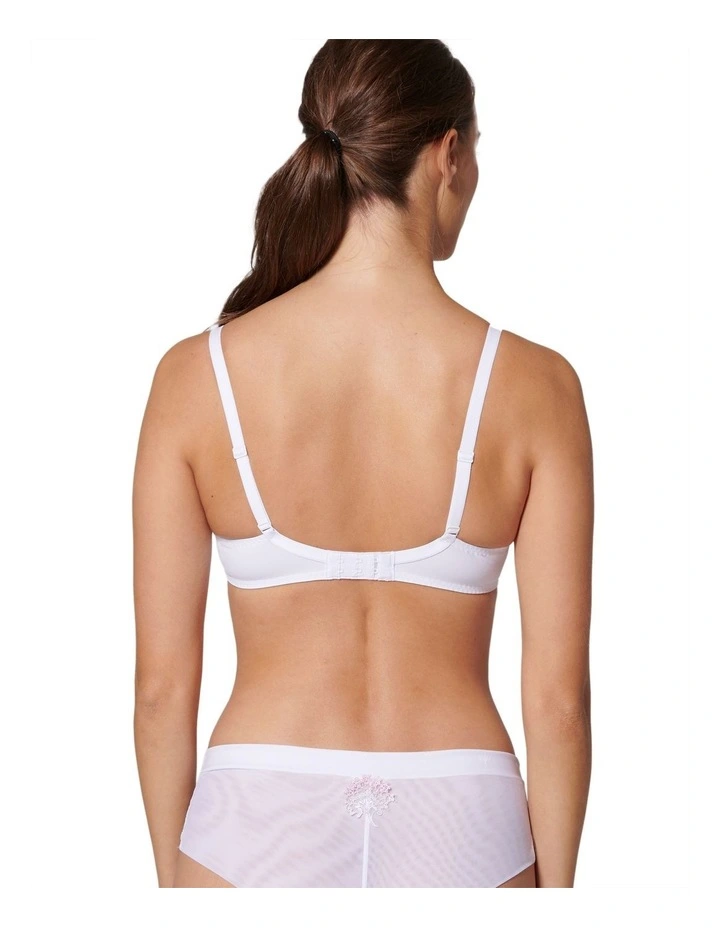 Wish Full Cup Plunge Bra in Crystal White