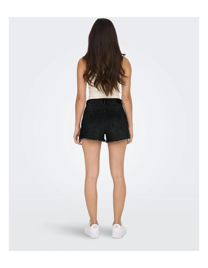 Pacy Highwaisted Denim Shorts in Black