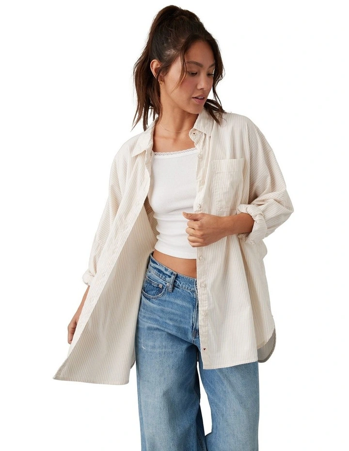 Go Big Oversized Shirt in Cream