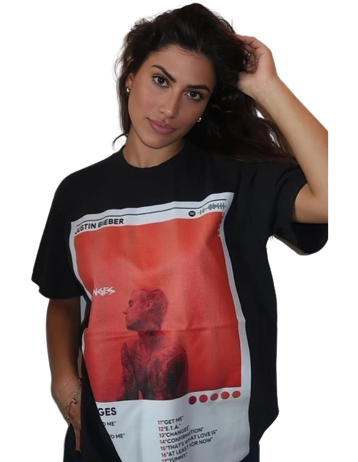 Justin Bieber 'Changes' Album T-shirt in Black
