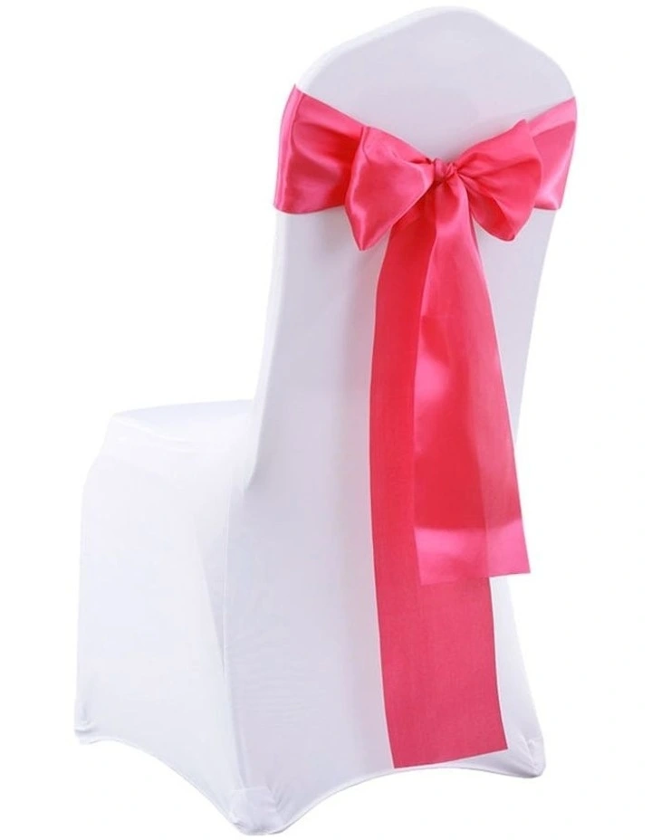 Satin Table Runners Chair Sashes Covers 20 Pieces in Red