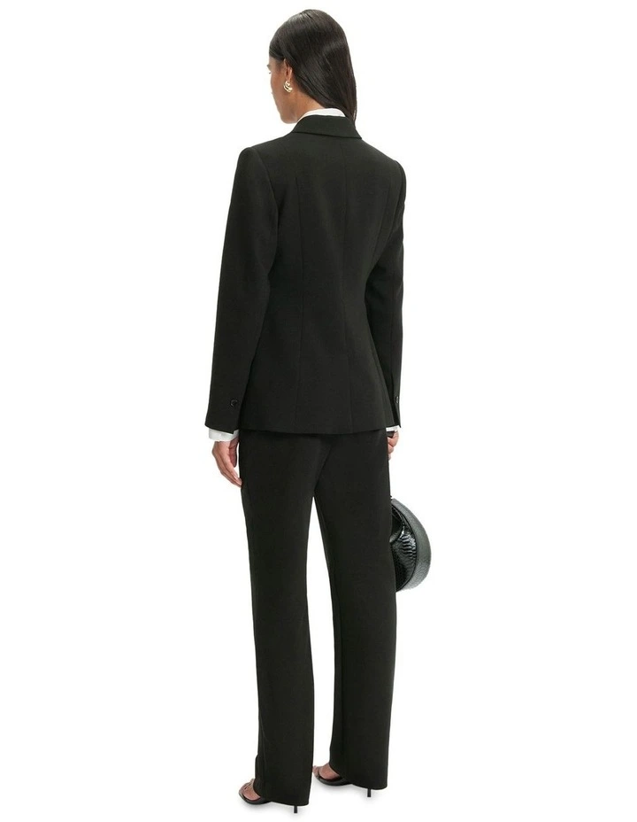 Stretch Suit Tailored Blazer in Black