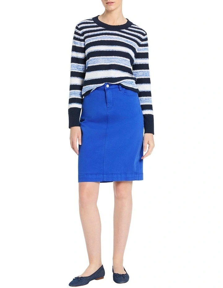 Vienne Striped Knit Jumper in Midnight/Cameo Blue
