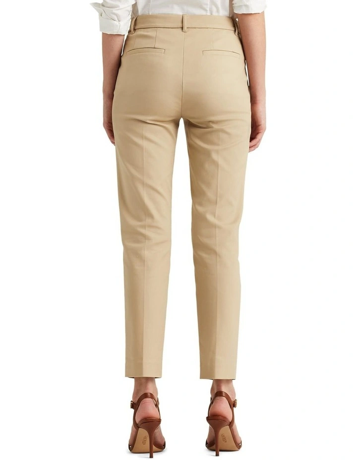 Double-Faced Stretch Cotton Pant Beige