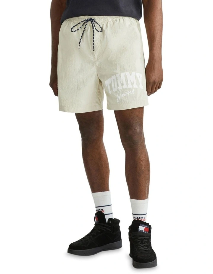 Nylon Short in Newsprint