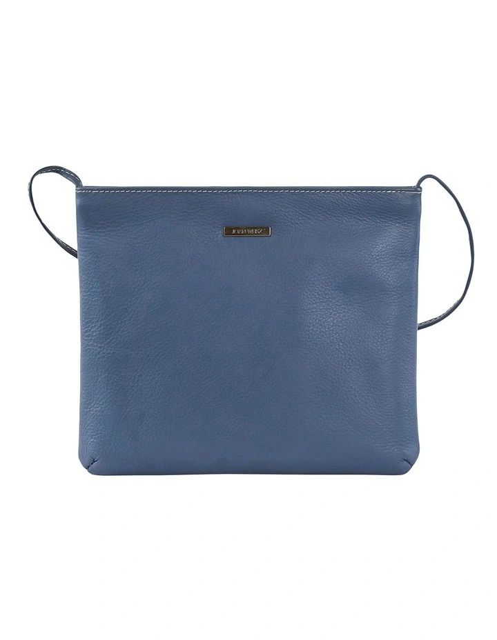 Daisy Leather Crossbody Bag in Denim