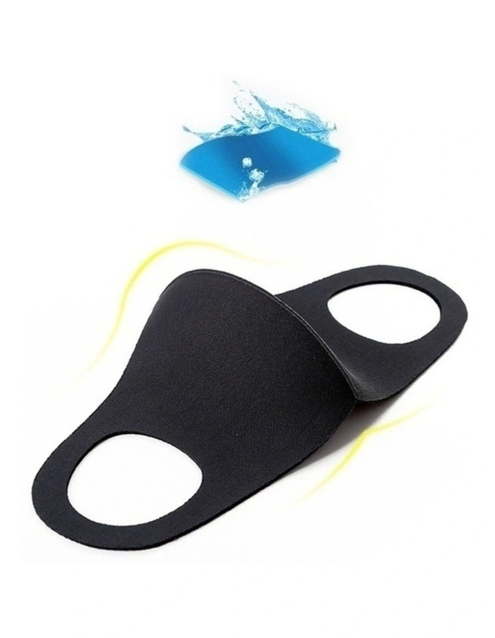 Summer Reusable Breathable Face Masks x10 in Black