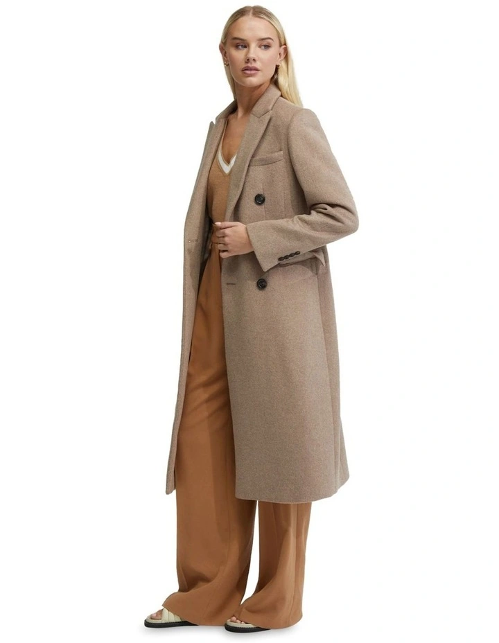 Lily Wool Rich Coat in Camel